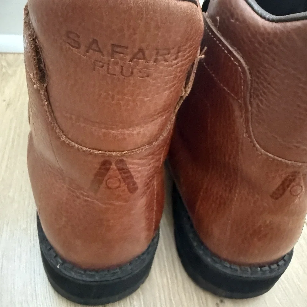 Kunzli Safari Plus Brown‎ Leather Hiking Work Boots Mens Size 8 EU 42 *read